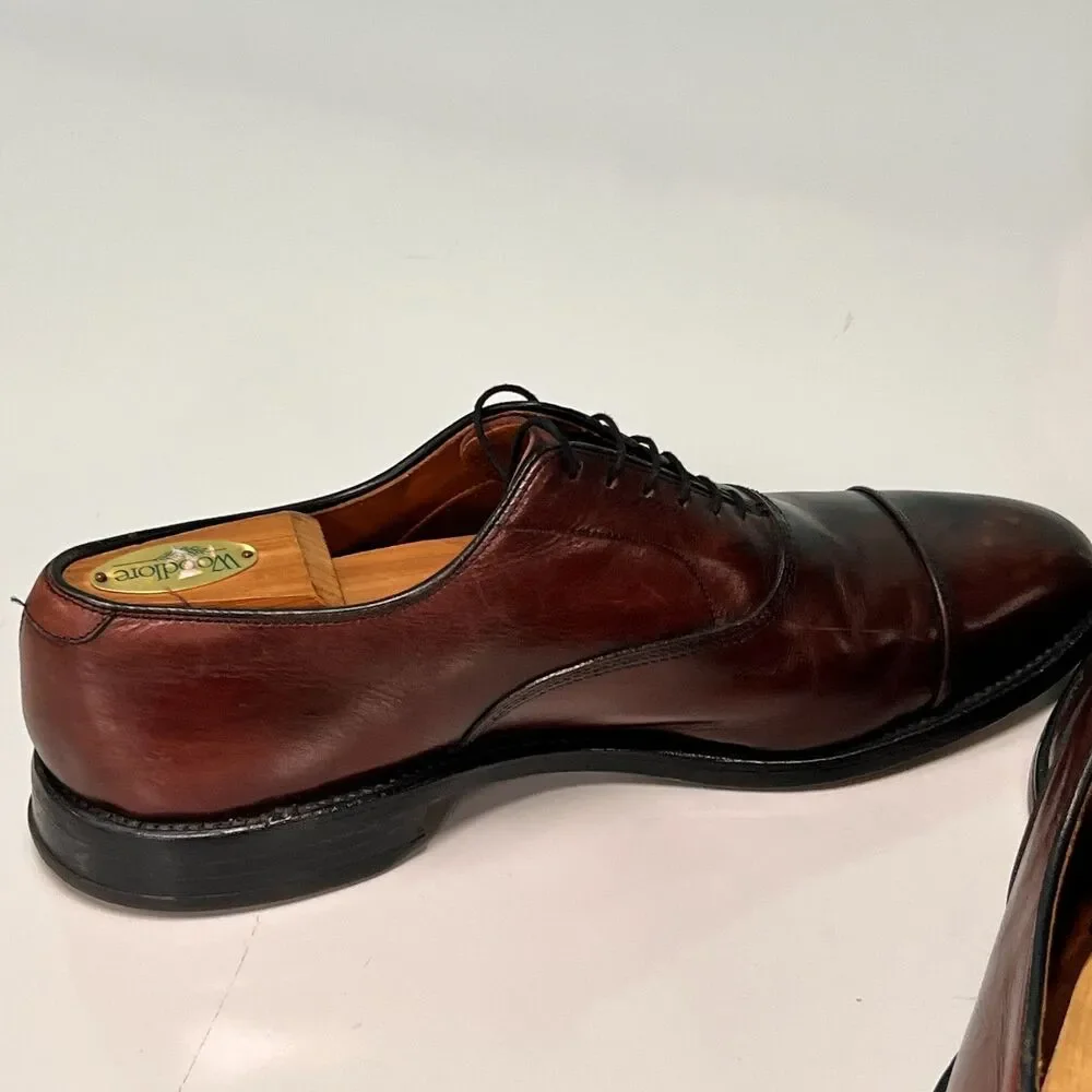 Allen Edmonds Park Avenue Brown Leather Cap-Toe Oxford Dress Shoes 11B 1USA